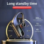 Bluetooth Headphones with Real-time Digital Display HD Sound Quality Durable Endurance with Painless Sports Headphones - Image 4