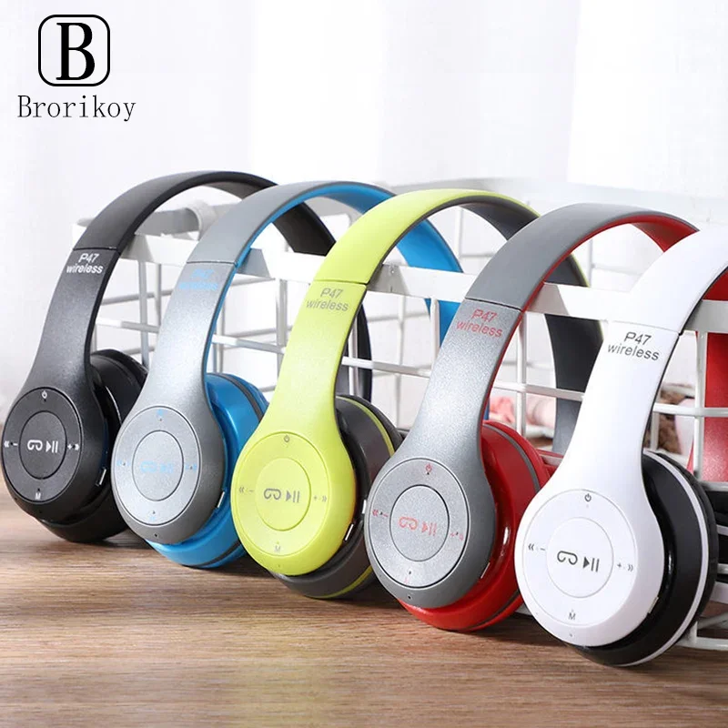 kf-Sb851dc5f347745078481269c57b18c16K P47 Wireless Headphones Bluetooth 5.0 Earphones Foldable HIFI Stereo Bass for Music Gaming Kid Girl Earphone for iPhone XiaoMi - Image 1