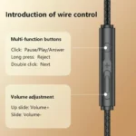 For Galaxy 90° Jack Wired Gaming Headset HiFi Surround Sound With Mic 3.5mm Type C Music Headphones For Samsung S24 23 iPhone 15 - Image 5