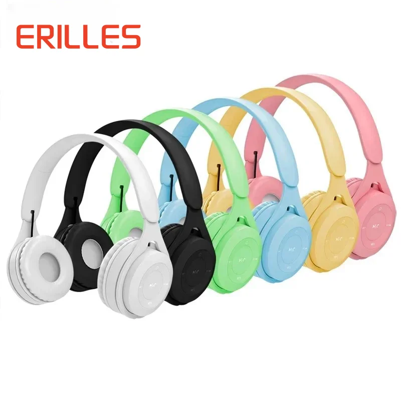 kf-Se673e2257af84a82aadd160cdbbed1c6J Y08 Macaron Wireless Bluetooth Headphones With Microphone Wired Earphones Gaming Headset Gamer Mp3 Players Choice Kids Gifts - Image 1