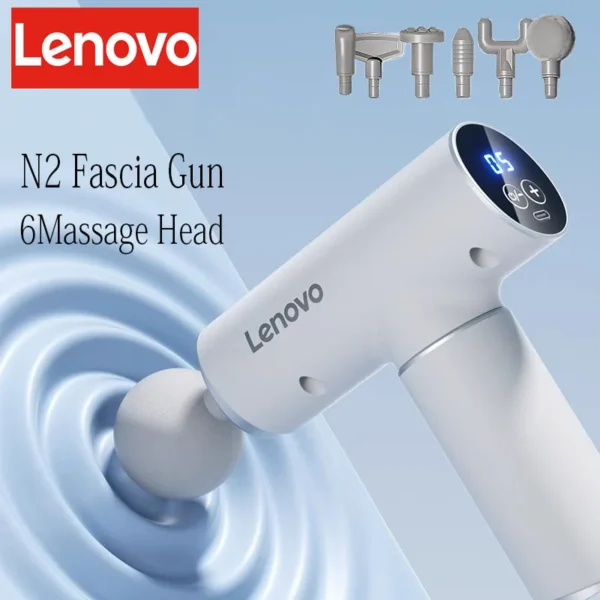Original Lenovo Professional Grade Fascia Gun N2 N3 Series Muscle Relaxation Massager LED Touch Screen 6-8Massage Head Gifts