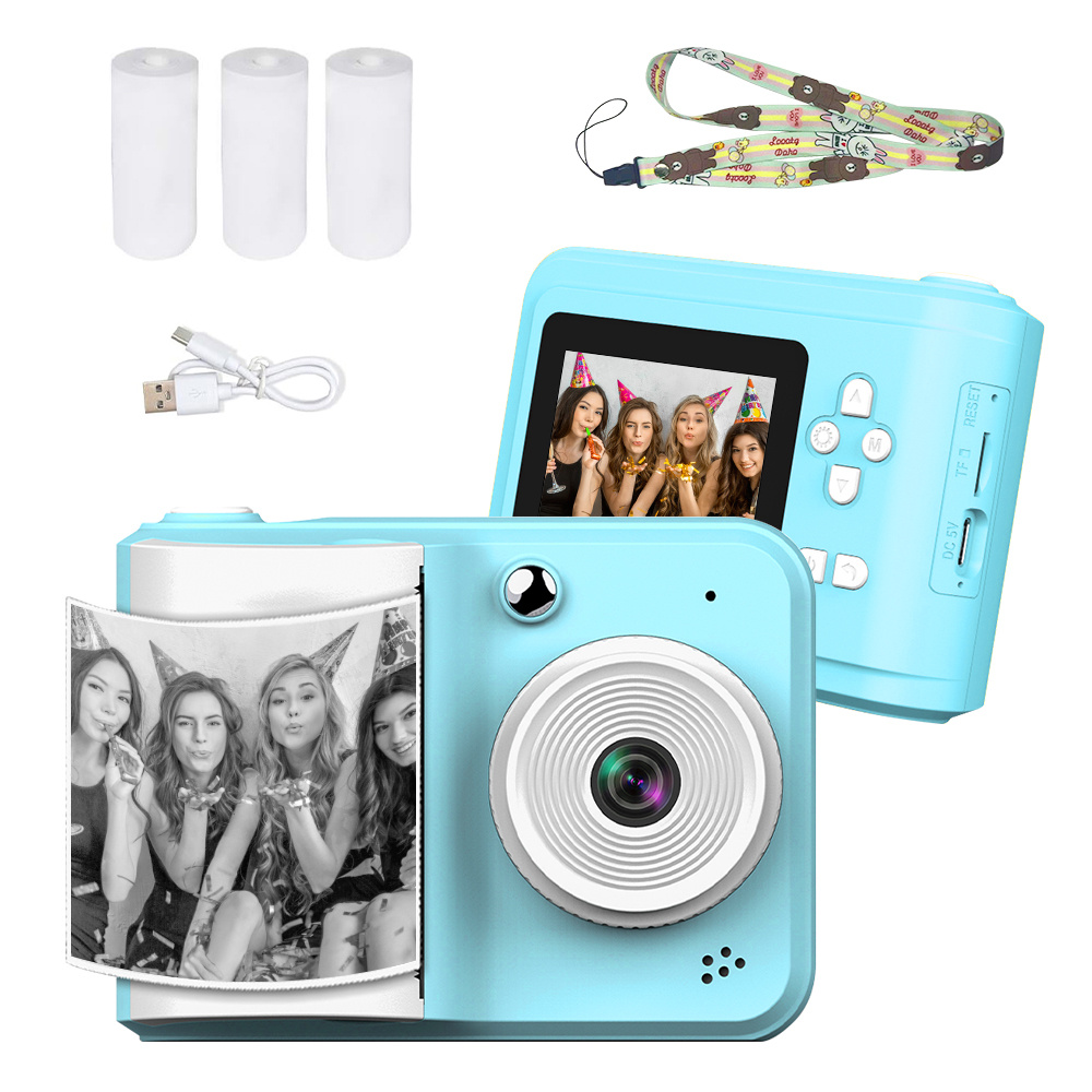 local-goods-img-1f193489840-71574dfb-ae5b-462c-8703-3ea5189c57a8_1000x1000.jpeg.format Instant Print Camera for Boy/Girl with 3 Rolls of Printing Paper, Portable Entertainment Digital Camera, with 48PM Lens and Hanging Rope, 1080P Video Recording, Play Games/Play Music and Video, Mini Instant Camera - Image 1