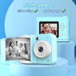 Instant Print Camera for Boy/Girl with 3 Rolls of Printing Paper, Portable Entertainment Digital Camera, with 48PM Lens and Hanging Rope, 1080P Video Recording, Play Games/Play Music and Video, Mini Instant Camera - Image 2