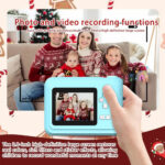 Instant Print Camera for Boy/Girl with 3 Rolls of Printing Paper, Portable Entertainment Digital Camera, with 48PM Lens and Hanging Rope, 1080P Video Recording, Play Games/Play Music and Video, Mini Instant Camera - Image 3