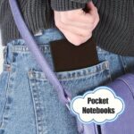 Customized set of 12 mini notebooks, 8.89x13.97 cm, matte black softcover with college lines and 60 lined pages for travelers, writers, office supplies - Image 6