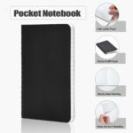 Customized set of 12 mini notebooks, 8.89x13.97 cm, matte black softcover with college lines and 60 lined pages for travelers, writers, office supplies - Image 4