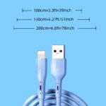 SETOLGH MFi Certified Ultra-Fast Charging Lightning Cable for iPhone 14/13/12/11 Pro Max/XS MAX/XR/XS/X/8/7 Plus, iPad & AirPods - Durable Flexible PVC, 20-30W Fast Charge, Data Transfer, 6 Colors (Light Blue/Pink/Purple/Green/Beige/Black) - Image 3
