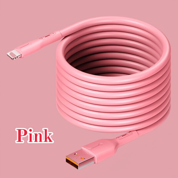 SETOLGH MFi Certified Ultra-Fast Charging Lightning Cable for iPhone 14/13/12/11 Pro Max/XS MAX/XR/XS/X/8/7 Plus, iPad & AirPods - Durable Flexible PVC, 20-30W Fast Charge, Data Transfer, 6 Colors (Light Blue/Pink/Purple/Green/Beige/Black)