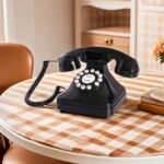 Vintage 1930s Retro Landline Phone - Pink Plastic Antique Replica with Redial, Classic Design for Home, Office, Hotel - Perfect for Vintage Enthusiasts, Collectors, and Photography - Includes Speakers & Car Charger, Vintage Phone Accessories, Office Equipment, Durable Construction, Highquality Material - Image 6