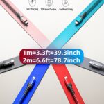 [Hot new product] Tzlrxl_USB-C nylon braid fast charging cable, suitable for, One Plus, Xiaomi, and other devices, charging data synchronization cable, support data transmission, matte, 30-50W power output, 100.58cm / 201.17cm - Image 2