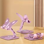 Aluminum Alloy Butterfly-Shaped Foldable Phone Stand, Adjustable Metal Desktop Holder for Smartphones - Image 6