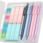 [6pcs Mechanical Pencils Set] 6pcs Pastel Mechanical Pencils Set, 0.5mm, 0.7mm & 0.9mm | Four Candies Cute Mechanical Pencil | 360pcs Leads, 3pcs Erasers, 9pcs Eraser Refills, Aesthetic Pencils for Girls Writing, Art Drawing