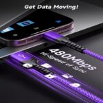 [Hot new product] Tzlrxl_USB-C nylon braid fast charging cable, suitable for, One Plus, Xiaomi, and other devices, charging data synchronization cable, support data transmission, matte, 30-50W power output, 100.58cm / 201.17cm - Image 6