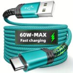 [Hot new product] Tzlrxl_USB-C nylon braid fast charging cable, suitable for, One Plus, Xiaomi, and other devices, charging data synchronization cable, support data transmission, matte, 30-50W power output, 100.58cm / 201.17cm - Image 11