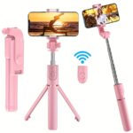 1pc Selfie Stick with Phone Mount, Extensible, Smartphone Tripod with Wireless Remote Control, 360° Rotation, Essential for Travel, Compatible with iPhone/Samsung/Android Smartphones - Image 3