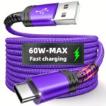 [Hot new product] Tzlrxl_USB-C nylon braid fast charging cable, suitable for, One Plus, Xiaomi, and other devices, charging data synchronization cable, support data transmission, matte, 30-50W power output, 100.58cm / 201.17cm - Image 7