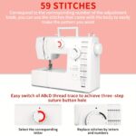 Multifunctional Home Sewing Machine Electric 59 Stitches Sewing Machine With Foot Pedal UK Plug - Image 4