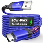 [Hot new product] Tzlrxl_USB-C nylon braid fast charging cable, suitable for, One Plus, Xiaomi, and other devices, charging data synchronization cable, support data transmission, matte, 30-50W power output, 100.58cm / 201.17cm - Image 5