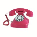 Vintage 1930s Retro Landline Phone - Pink Plastic Antique Replica with Redial, Classic Design for Home, Office, Hotel - Perfect for Vintage Enthusiasts, Collectors, and Photography - Includes Speakers & Car Charger, Vintage Phone Accessories, Office Equipment, Durable Construction, Highquality Material - Image 7