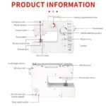 Multifunctional Home Sewing Machine Electric 59 Stitches Sewing Machine With Foot Pedal UK Plug - Image 9