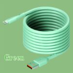 SETOLGH MFi Certified Ultra-Fast Charging Lightning Cable for iPhone 14/13/12/11 Pro Max/XS MAX/XR/XS/X/8/7 Plus, iPad & AirPods - Durable Flexible PVC, 20-30W Fast Charge, Data Transfer, 6 Colors (Light Blue/Pink/Purple/Green/Beige/Black) - Image 5