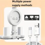 [RGB LED Desk Lamp] Smart Touch Control RGB LED Desk Lamp | Foldable Eye Protection Table Lamp with Fan for Dormitory Reading and Bedside Use (no battery) - Image 6