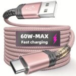 [Hot new product] Tzlrxl_USB-C nylon braid fast charging cable, suitable for, One Plus, Xiaomi, and other devices, charging data synchronization cable, support data transmission, matte, 30-50W power output, 100.58cm / 201.17cm - Image 13