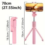 1pc Selfie Stick with Phone Mount, Extensible, Smartphone Tripod with Wireless Remote Control, 360° Rotation, Essential for Travel, Compatible with iPhone/Samsung/Android Smartphones - Image 2