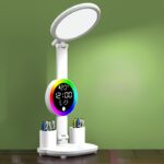 [RGB LED Desk Lamp] Smart Touch Control RGB LED Desk Lamp | Foldable Eye Protection Table Lamp with Fan for Dormitory Reading and Bedside Use (no battery) - Image 7