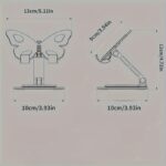 Aluminum Alloy Butterfly-Shaped Foldable Phone Stand, Adjustable Metal Desktop Holder for Smartphones - Image 2