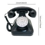 Vintage 1930s Retro Landline Phone - Pink Plastic Antique Replica with Redial, Classic Design for Home, Office, Hotel - Perfect for Vintage Enthusiasts, Collectors, and Photography - Includes Speakers & Car Charger, Vintage Phone Accessories, Office Equipment, Durable Construction, Highquality Material - Image 2