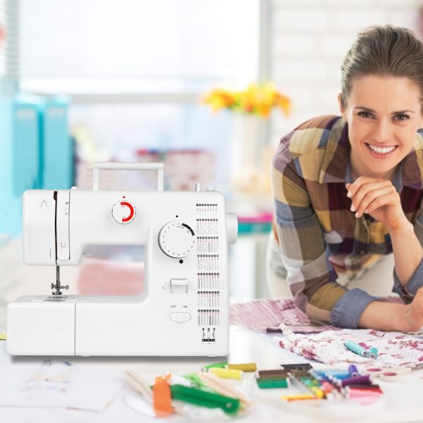 Multifunctional Home Sewing Machine Electric 59 Stitches Sewing Machine With Foot Pedal UK Plug