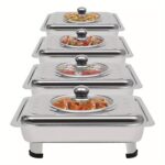 4pcs Buffet Dish Tray Food Plate Server Food Warmer Chafing Dish Serving Tray UK - Image 3