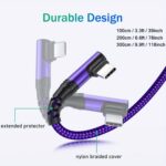 Type C Charger Fast Charging, Right Angle USB to USB C Cable Braided USBC Charger for Huawei Xiaomi RedMi Oppo Oneplus and More Smartphone - Image 2