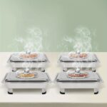 4pcs Buffet Dish Tray Food Plate Server Food Warmer Chafing Dish Serving Tray UK - Image 2