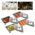 4pcs Buffet Dish Tray Food Plate Server Food Warmer Chafing Dish Serving Tray UK