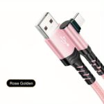 Type C Charger Fast Charging, Right Angle USB to USB C Cable Braided USBC Charger for Huawei Xiaomi RedMi Oppo Oneplus and More Smartphone - Image 11