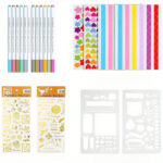 Photo Album Scrapbook - 80 pages DIY memory book with 12 metal pens and 8 photo stickers for 420 photos - Scrapbook kit, perfect for writing, drawing and storing memories (black, pink) - Image 3