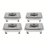 4pcs Buffet Dish Tray Food Plate Server Food Warmer Chafing Dish Serving Tray UK - Image 8