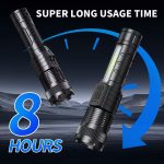 Buy 1 Get 1 Free, Total of 2pcs Multifunctional Flashlights High Lumens Rechargeable LED Battery Powered with 6 Light Modes, Cob Side Light, USB C, Zoomable, Powerful Handheld Flash Lights Perfect for Emergency, Camping, Outdoor Adventures, IP44 - Image 3