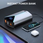 BRPOM Jump Starter Power Bank with 150PSI Compressor, Booster Car Jump Starter with Large LCD Screen, 8500A Peak Power Battery Starter Power Bank for 8.5L Petrol And 8.0L Diesel, LED Light, Jump Starter Battery Pack with Air Compressor, Roadside Assistance Device, Vehicle Emergency Tool, Compact Design, Multifunctional Device, Efficient Power Supply, Reliable Battery Pack, Emergency Car Kit, Vehicle Maintenance, Road Trip Essentials - Image 3
