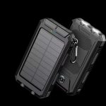 2pcs 20000mAh Portable Solar Power Bank, Portable Solar Mobile Phone Charger, Camping External Battery Charger for Mobile Phones, 2 USB/ LED Flashlights with Compass for Outdoor Activities - Image 12