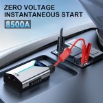 BRPOM Jump Starter Power Bank with 150PSI Compressor, Booster Car Jump Starter with Large LCD Screen, 8500A Peak Power Battery Starter Power Bank for 8.5L Petrol And 8.0L Diesel, LED Light, Jump Starter Battery Pack with Air Compressor, Roadside Assistance Device, Vehicle Emergency Tool, Compact Design, Multifunctional Device, Efficient Power Supply, Reliable Battery Pack, Emergency Car Kit, Vehicle Maintenance, Road Trip Essentials - Image 5