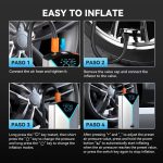 BRPOM Jump Starter Power Bank with 150PSI Compressor, Booster Car Jump Starter with Large LCD Screen, 8500A Peak Power Battery Starter Power Bank for 8.5L Petrol And 8.0L Diesel, LED Light, Jump Starter Battery Pack with Air Compressor, Roadside Assistance Device, Vehicle Emergency Tool, Compact Design, Multifunctional Device, Efficient Power Supply, Reliable Battery Pack, Emergency Car Kit, Vehicle Maintenance, Road Trip Essentials - Image 9