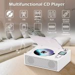 M-AMAZUP Portable CD Player with USB, Tape, and Stereo Headphone Compatibility - Dual Wireless Modes, Remote Control, 3D Sound, USB Charging, 36V Power, Non-Waterproof, CD Player|Modern Audio Gear|USB Charging Device, Ideal for Home Entertainment - Image 8