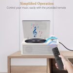 M-AMAZUP Portable CD Player with USB, Tape, and Stereo Headphone Compatibility - Dual Wireless Modes, Remote Control, 3D Sound, USB Charging, 36V Power, Non-Waterproof, CD Player|Modern Audio Gear|USB Charging Device, Ideal for Home Entertainment - Image 11