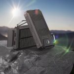 2pcs 20000mAh Portable Solar Power Bank, Portable Solar Mobile Phone Charger, Camping External Battery Charger for Mobile Phones, 2 USB/ LED Flashlights with Compass for Outdoor Activities - Image 6