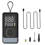 12000mAh Portable Car Jump Starter with Air Compressor, Tire Inflator, Smart Pressure Setting, Portable Power Bank, 3 Modes LED Light, Suitable for All Car Emergency Starts, with LED Display, Black - Image 7