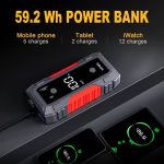 HPBS 5000A Portable Car Jump Starter, Power Bank with USB Quick Charge 3.0, Rapid 8.0L Gas And 6.5L Diesel Engines Boost, Portable Car Battery Jump Starter for Lawnmowers, Cars, SUVs, Trucks, with 7.62cm LCD Display And Flashlight, Model H2000 And C20, Vehicle Emergency Tool, Engine Booster, Compact Design, Lightweight Charger, Durable Construction, Reliable Performance, Multifunctional Charger, Truck Drivers, Emergency Kits - Image 9