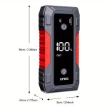 HPBS 5000A Portable Car Jump Starter, Power Bank with USB Quick Charge 3.0, Rapid 8.0L Gas And 6.5L Diesel Engines Boost, Portable Car Battery Jump Starter for Lawnmowers, Cars, SUVs, Trucks, with 7.62cm LCD Display And Flashlight, Model H2000 And C20, Vehicle Emergency Tool, Engine Booster, Compact Design, Lightweight Charger, Durable Construction, Reliable Performance, Multifunctional Charger, Truck Drivers, Emergency Kits - Image 10